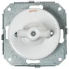 Interrupteur va-et-vient Fontini Garby Porcelaine blanche, manette blanche
