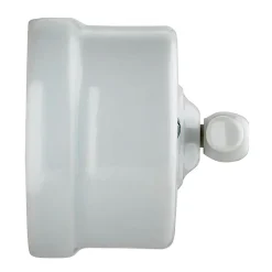 Interrupteur va-et-vient saillie Fontini Garby Porcelaine blanche, manette blanche