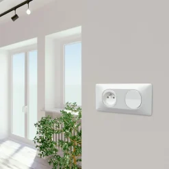 Interrupteur va-et-vient Schneider Electric Ovalis blanc