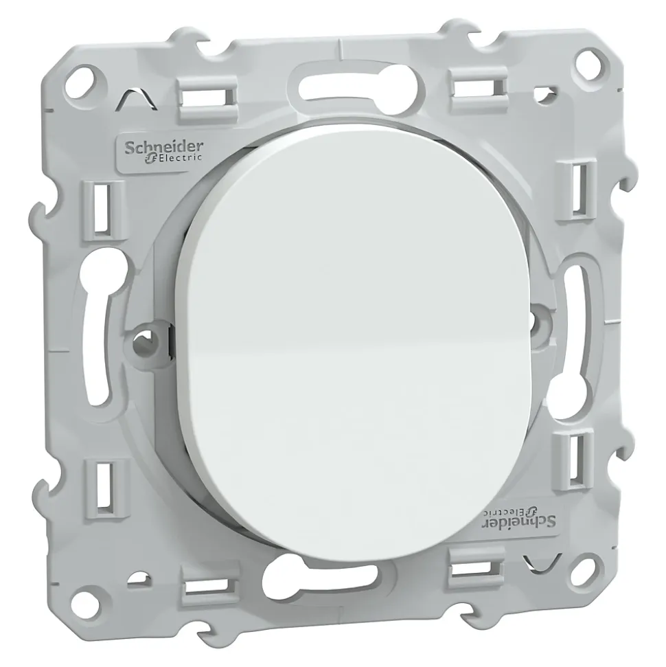 Interrupteur va-et-vient Schneider Electric Ovalis blanc