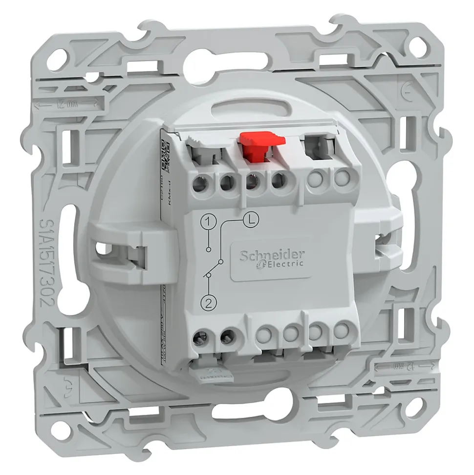 Interrupteur va-et-vient Schneider Electric Ovalis blanc
