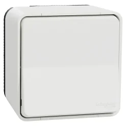 Interrupteur va-et-vient étanche complet saillie Schneider Electric Mureva Styl blanc