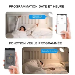 Interrupteurs intelligent SomLife WiFi 16A MiniSmart Switch Wi-Fi connecté,application Tuya/SmartLife,Alexa,Google Home