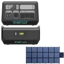 IZYWATT.eco 2048Wh injection réseau + panneau solaire 400W + Izywatt.extra
