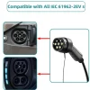 JATRHG câble de recharge 22kW / 32A triphasé, 8m, type 2 vers type 2, pour véhicules électriques et hybrides rechargeables