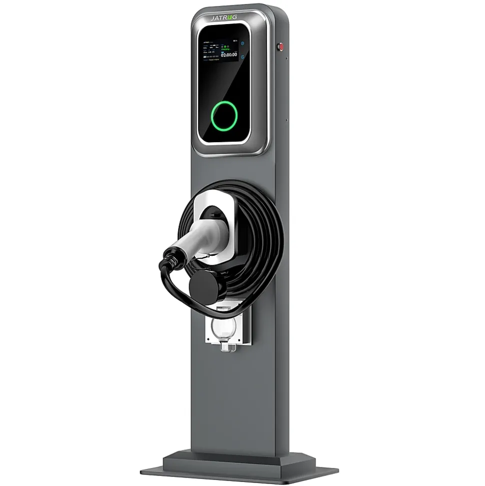 JATRHG K1 kit de borne de recharge, 11 kW / 16 A, triphasé, avec câble type 2 de 8 m pour véhicules électriques, support inclus