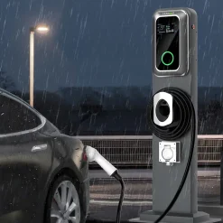 JATRHG K1 kit de borne de recharge, 7,2 kW / 32 A, monophasé, avec câble type 2 de 8 m pour véhicules électriques, support inclus