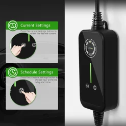 JATRHG P1 chargeur portable réglable de 3,6kW à 1,5kW / 16A à 8A monophasé, 20m, type 2, pour véhicules électriques