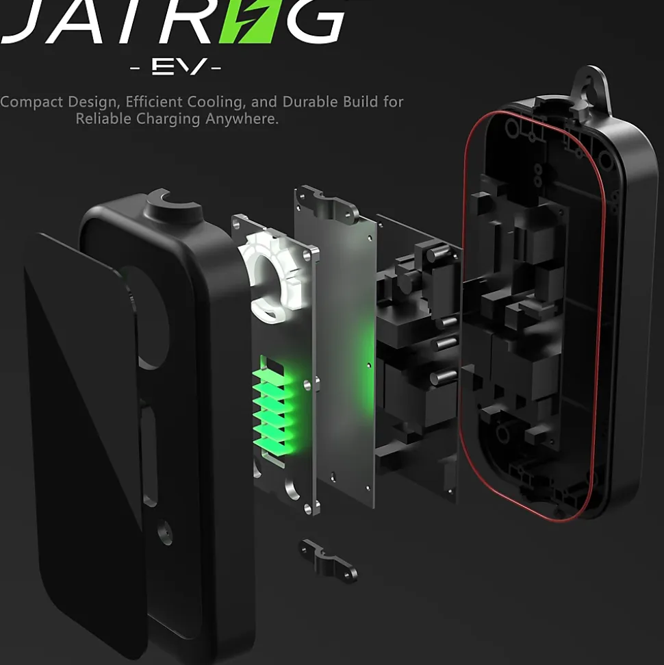 JATRHG P1 chargeur portable réglable de 7,2kW à 1,5kW / 32A à 8A monophasé, 5m, type 2, pour véhicules électriques