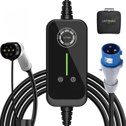 JATRHG P1 chargeur portable réglable de 7,2kW à 1,5kW / 32A à 8A monophasé, 8m, type 2, pour véhicules électriques