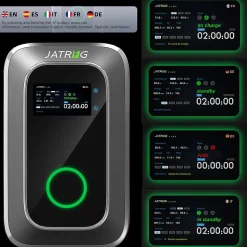 JATRHG S1 borne de recharge IP66 pour véhicules électriques, 7,2 kW / 32 A, monophasé, avec câble type 2 de 8 m