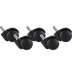 Jeu de 5 roues pour chaises de bureau 11 rouleaux de tapis 50 mm FineBuy