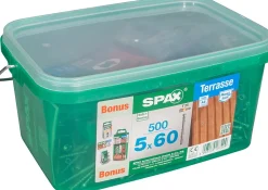 Jeu de vis pour terrasse Spax 5x60mm - 500 pièces