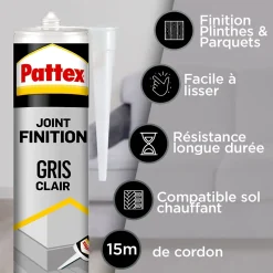 Joint de finition Pattex gris clair 280ml
