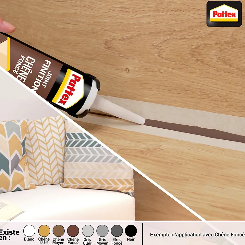 Joint de finition Pattex chêne foncé 280ml