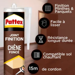 Joint de finition Pattex chêne foncé 280ml