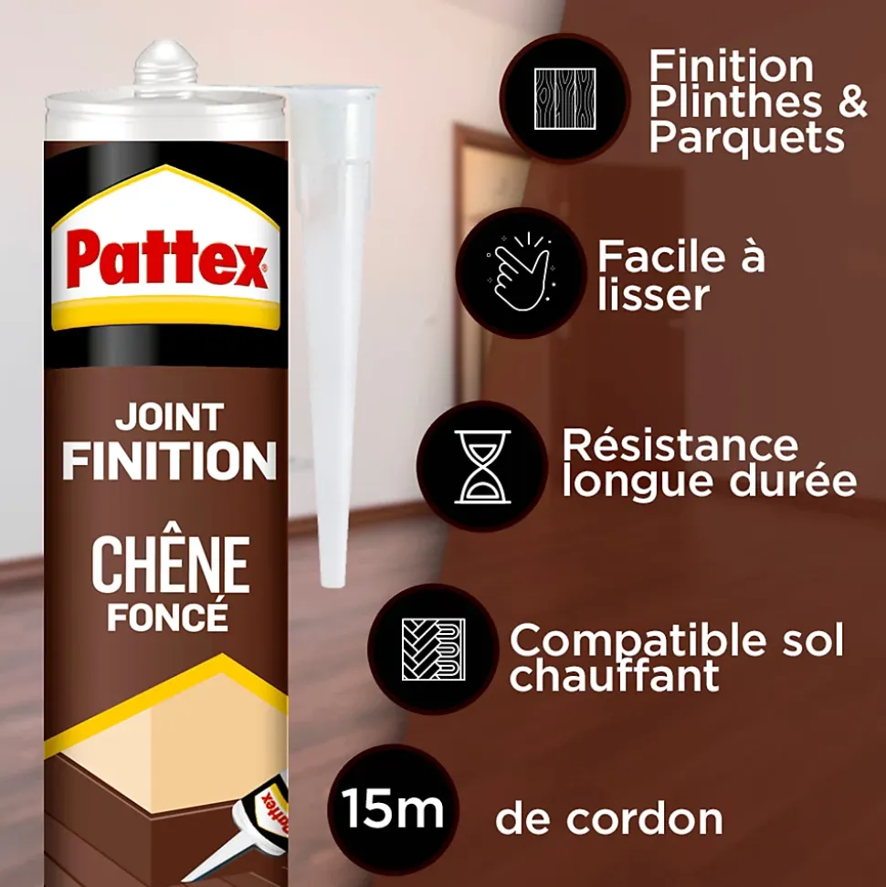 Joint de finition Pattex chêne foncé 280ml
