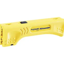 Jokari 30900 Allrounder Dénudeur de câble universel pour câbles ronds, plats et coaxiaux, 130 mm