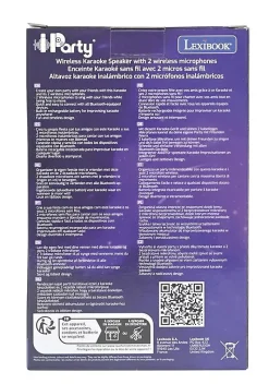 Karaoke Bluetooth Rose avec 2 micros sans fil