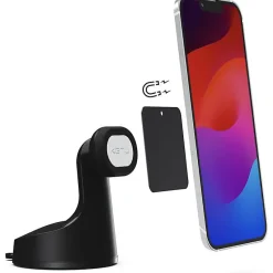 Kenu support de téléphone pour voiture Airbase Magnetic noir