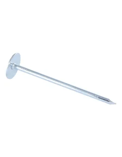 Kg de pointes Embase collerette ronde Diamètre de tête: 20 Acier zingué 3.1X50 - 5 pièces