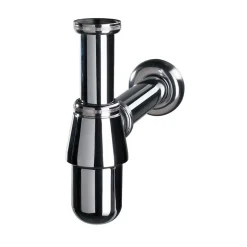 Kibath Siphon rond BOT, finition chrome poli, en laiton