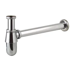 Kibath Siphon rond BOT, finition chrome poli, en laiton
