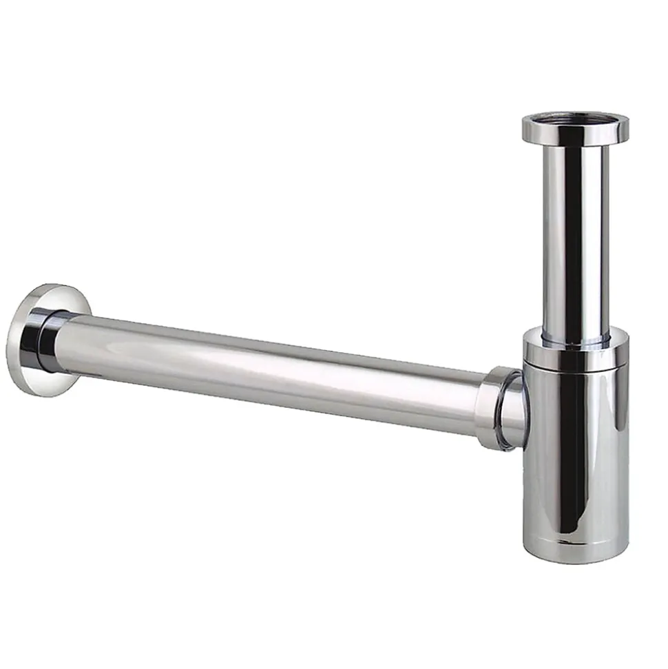 Kibath Siphon rond MIN, finition chrome poli, en laiton