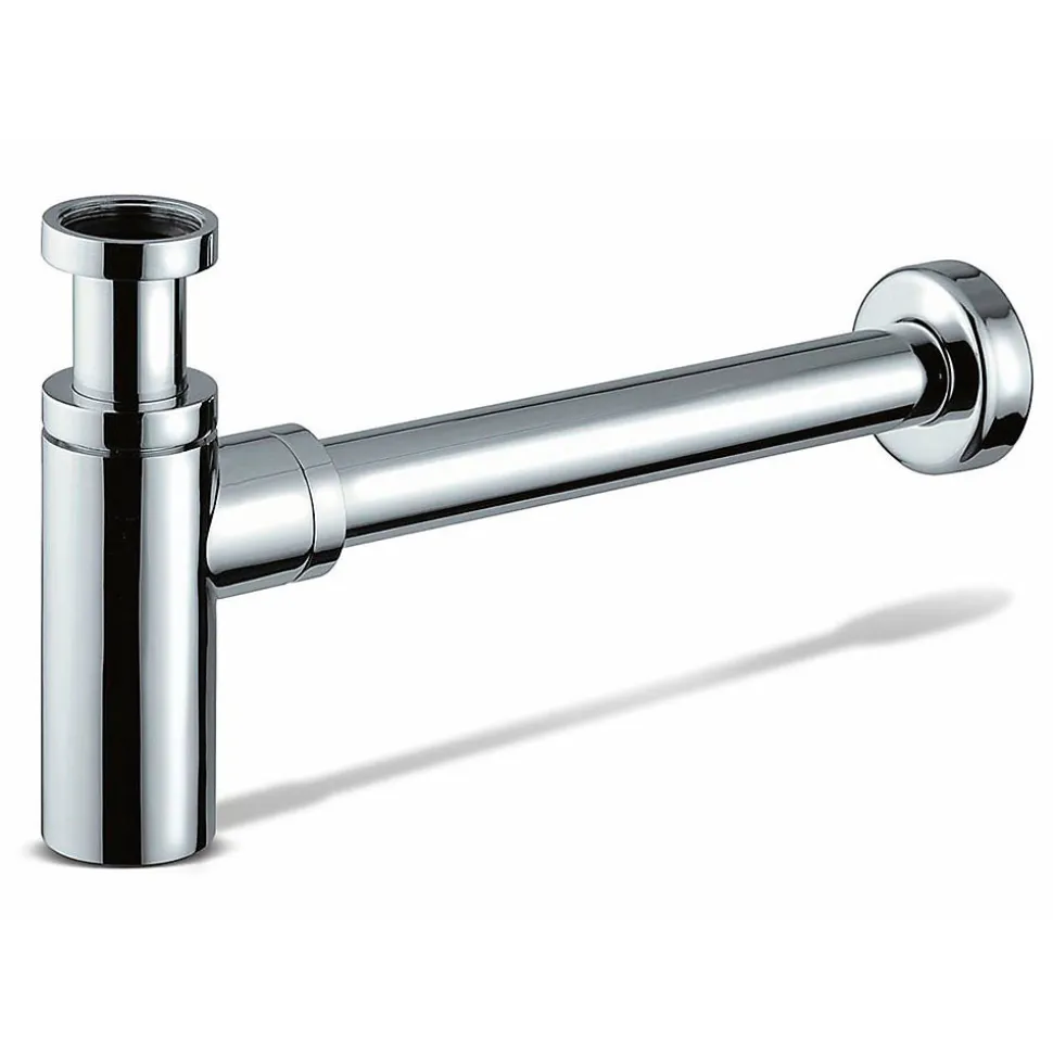 Kibath Siphon rond MIN, finition chrome poli, en laiton