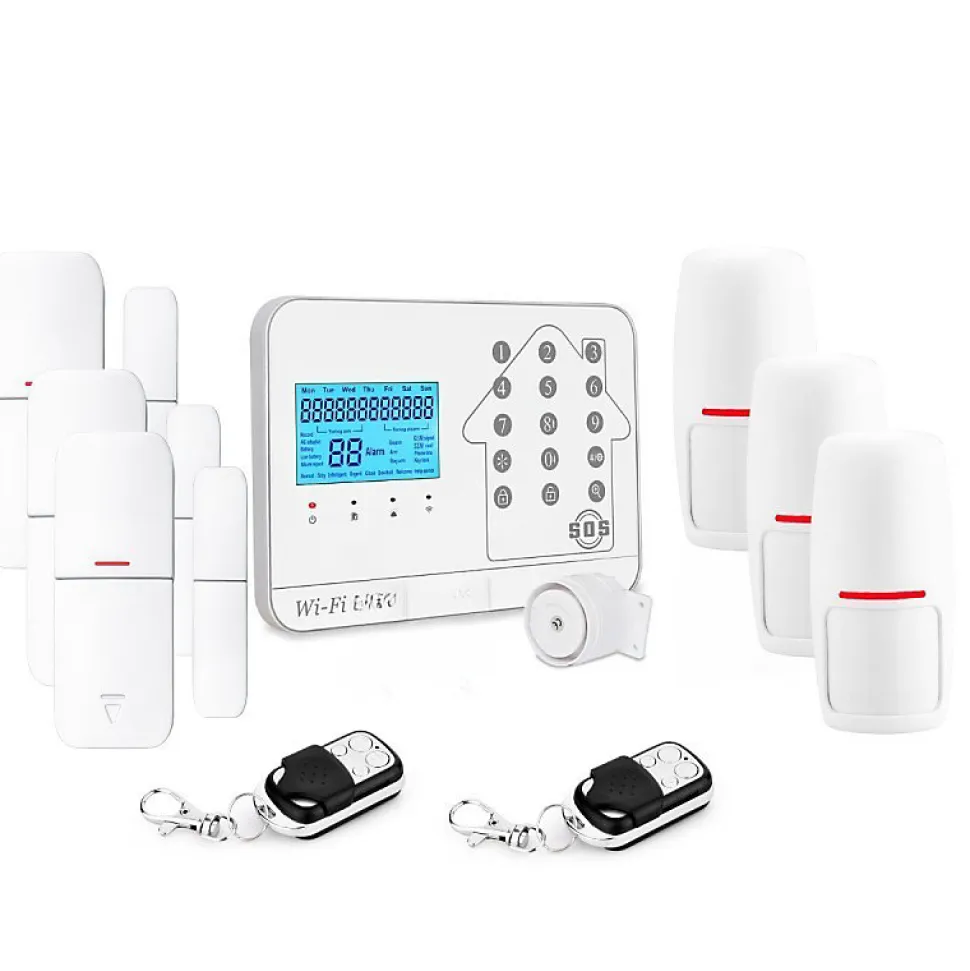 Kit alarme maison connectée sans fil wifi box internet et gsm futura blanche smart life- lifebox - kit3
