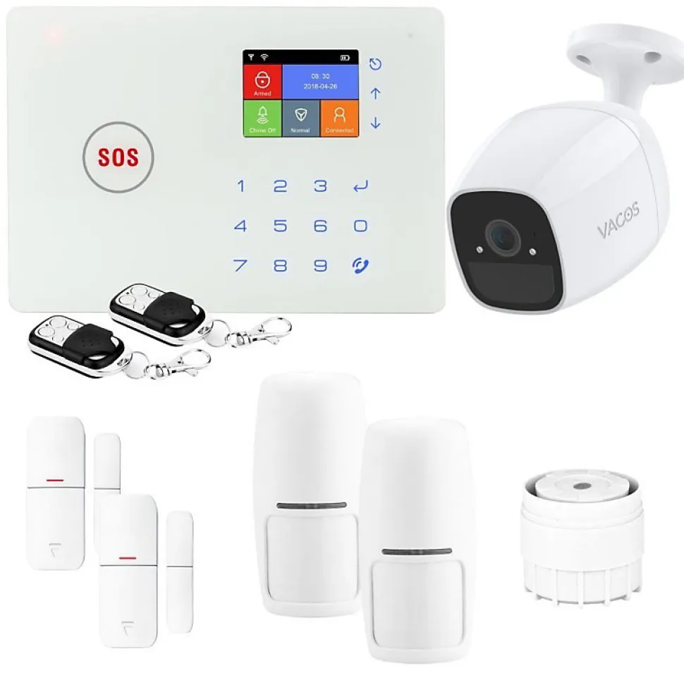 Kit alarme maison 4G connectée sans fil wifi gsm amazone et caméra wifi - lifebox - kit9