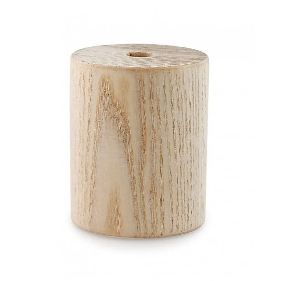 Kit Cache Douille Cylindrique en Bois Brut 65mm à Personnaliser Une Touche Moderne pour Vos Luminaires