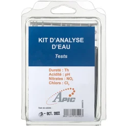 Kit d'analyses d'eau TH, PH, Nitrate, Chlore