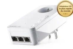 Kit de 1 adaptateurs CPL 2400 Mbits, Magic 2 LAN triple, avec 3 ports Ethernet