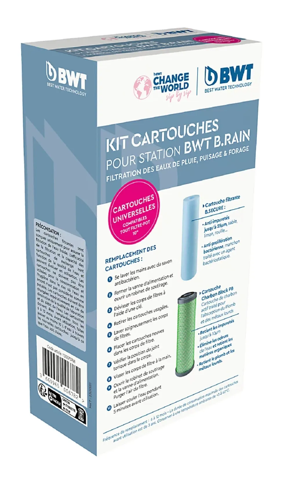 Kit de cartouche de remplacement BWT station B Rain eau de pluie