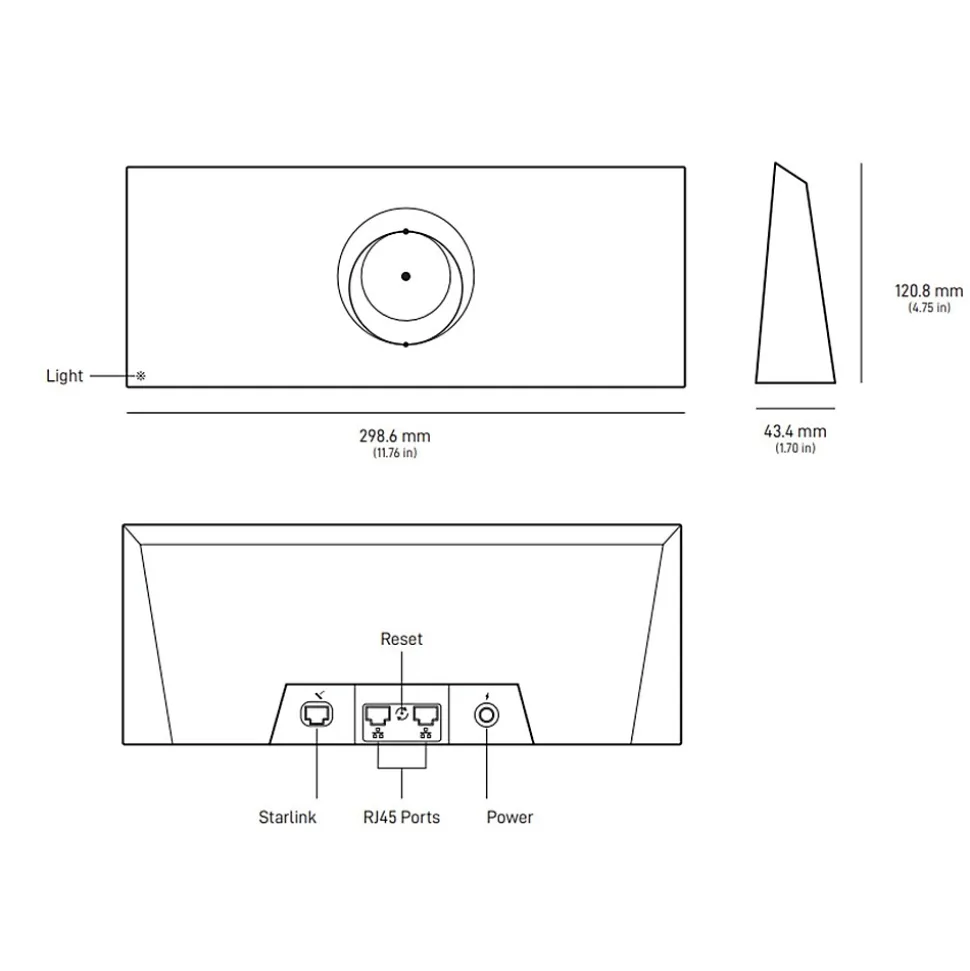 Kit de connexion internet Starlink standard V4 blanc