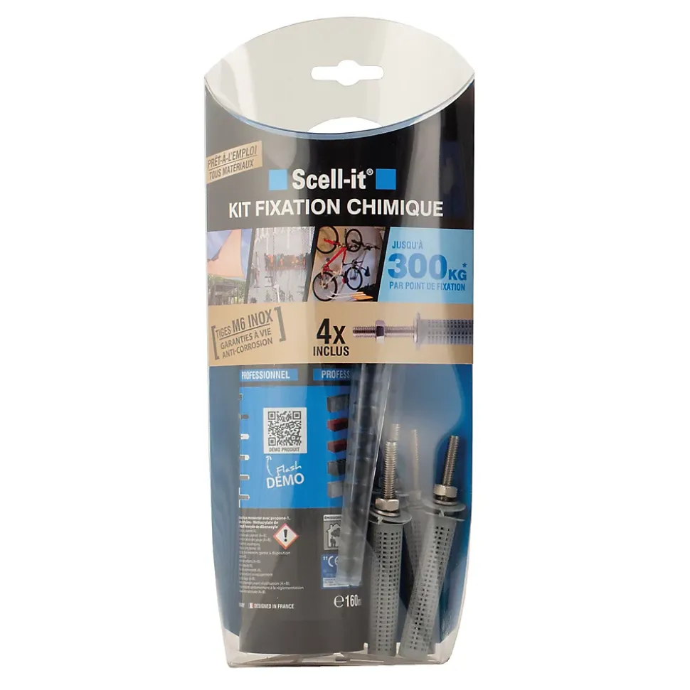 Kit de fixation chimique inox M6 Scell-It