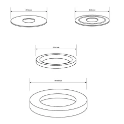 Kit de joints pour réservoir de toilette Flomasta