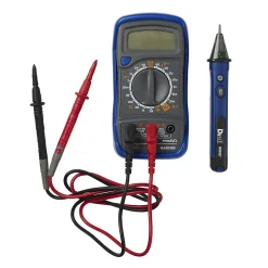 Kit de testeur électrique multimètre + testeur de tension Diall