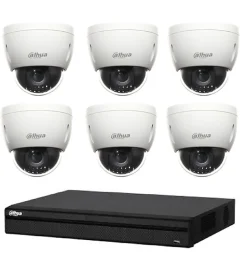 Kit de Vidéosurveillance Dahua DVR HCVR8208AS3 et 6 Mini Caméras Dôme HDCVI PTZDHSD42212IHC
