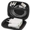 Kit de voyage avec câble de charge 3 en 1, double chargeur, double chargeur de voiture