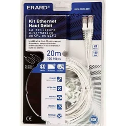 Kit déport éthernet Erard PVC L. 20 m
