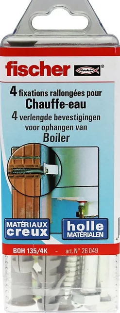 Kit fixation chauffe-eau sur brique creuse BOH 135 Fisher