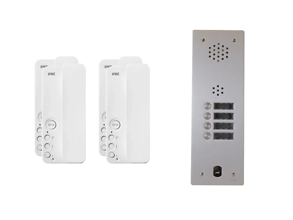Kit interphone 1 rangée avec 4 combinés URMET Collectif