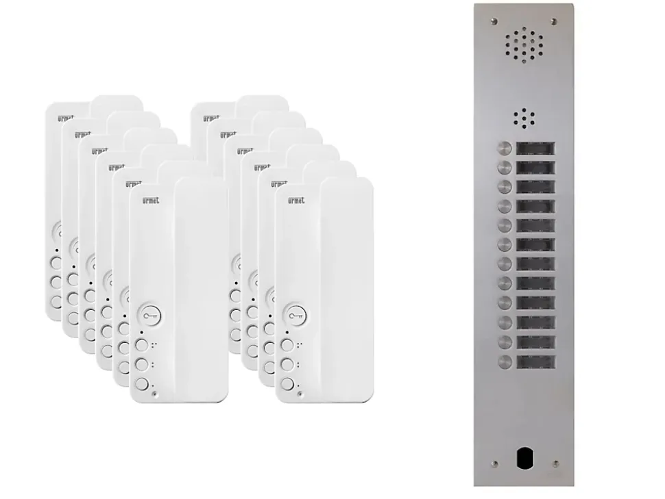 Kit interphone 1 rangée avec 12 combinés URMET Collectif