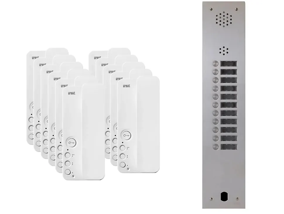 Kit interphone 1 rangée avec 11 combinés URMET Collectif