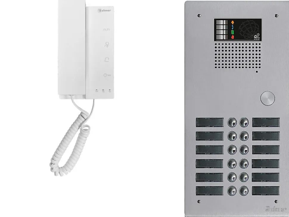 Kit interphone avec 11 combinés GOLMAR Collectif