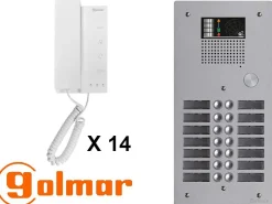 Kit interphone avec 14 combinés GOLMAR Collectif