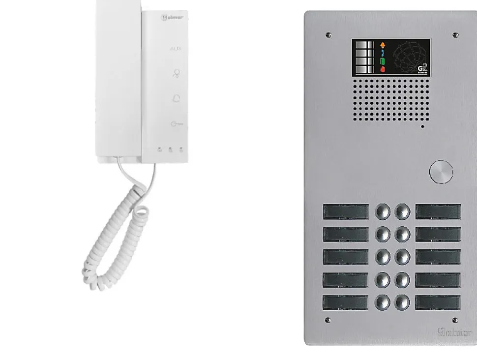 Kit interphone avec 9 combinés GOLMAR Collectif
