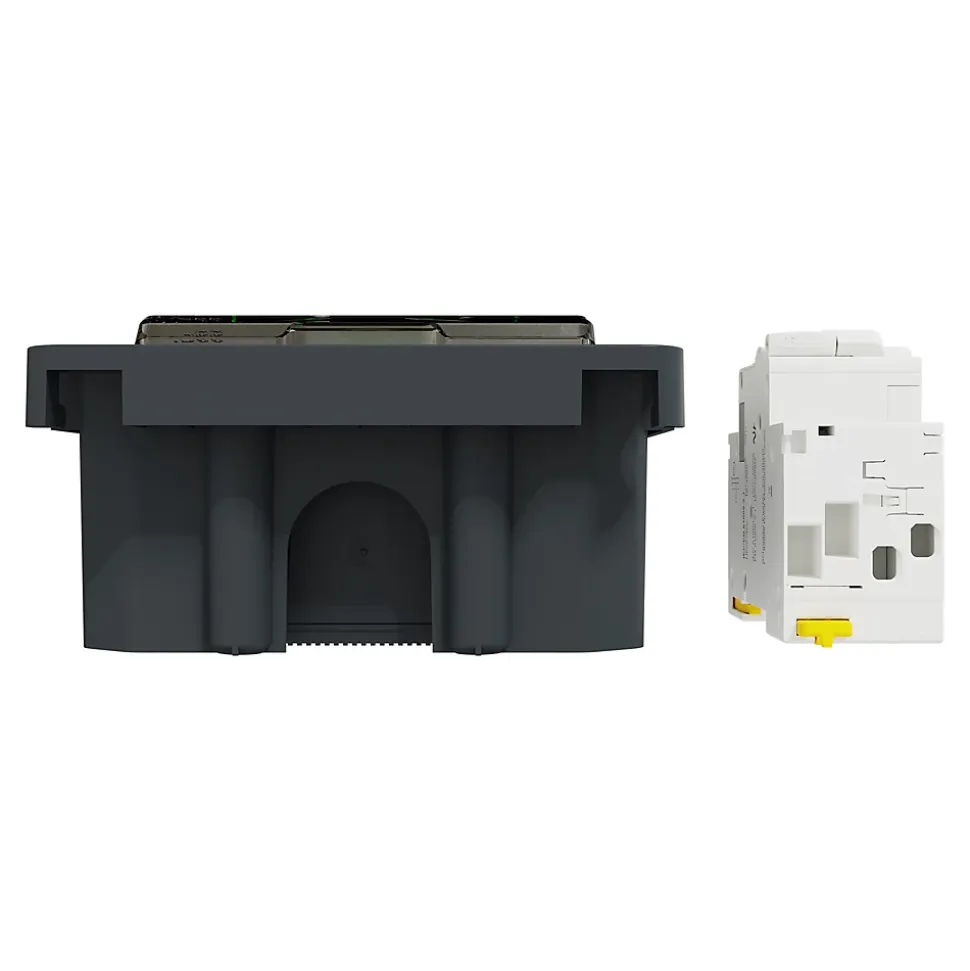 Kit Mureva EVlink - Protection + Prise courant 2P+T renforcée VE IP66 IK08 Gris Schneider Electric